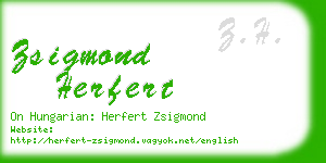 zsigmond herfert business card